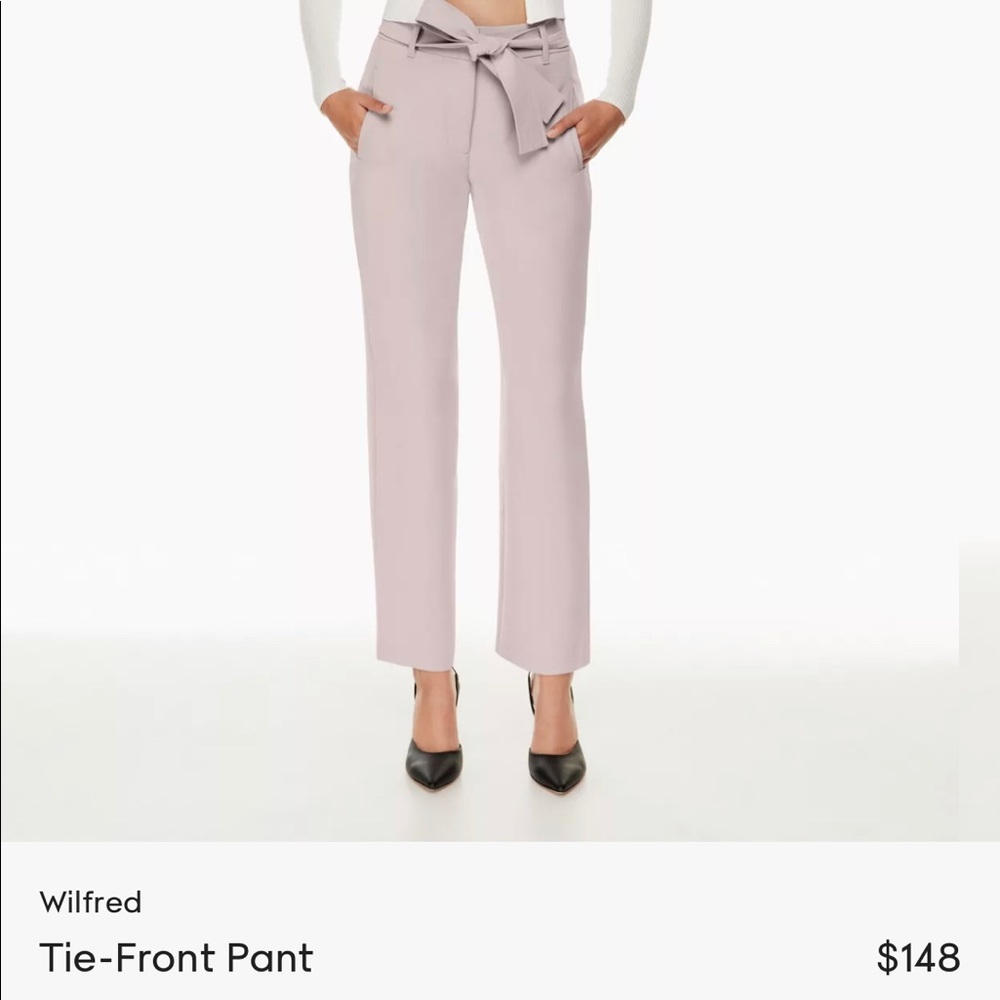 Aritzia tie front pants